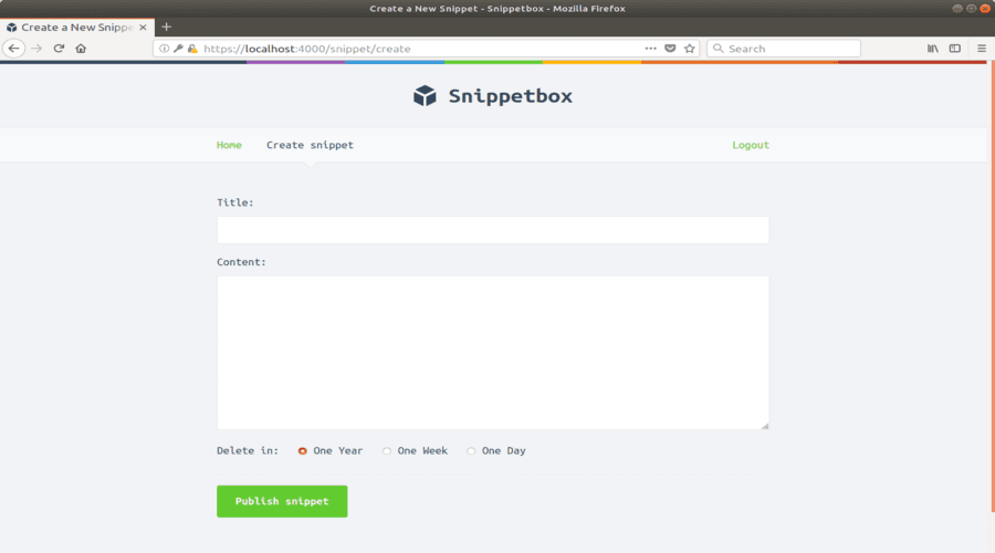 SnippetBox